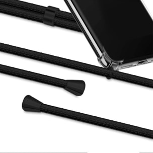 Coque iPhone 13 Pro anti-choc silicone avec Cordon noir