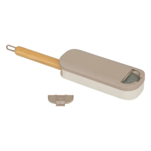 Brosse à textile avec manche en bambou gris 7,3x4cm
