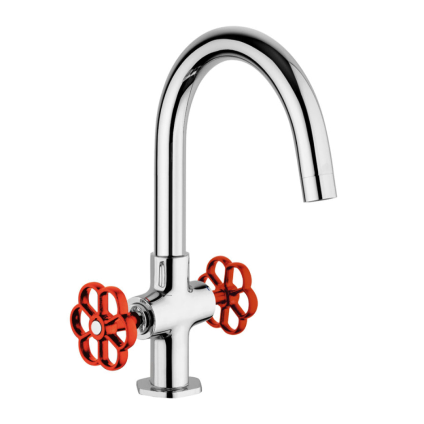PAINI Mélangeur lavabo Induss Chrome - manette rouge