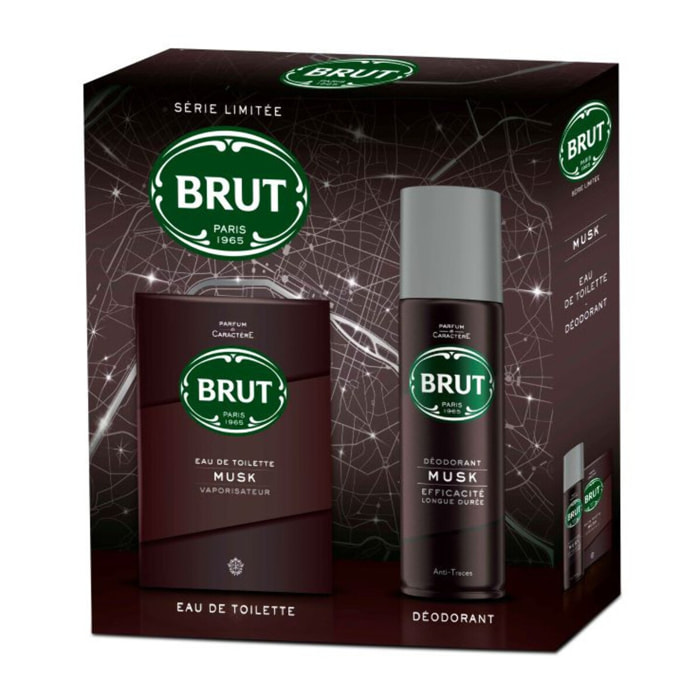 BRUT Coffret Déodorant & Eau de Toilette Musk x1