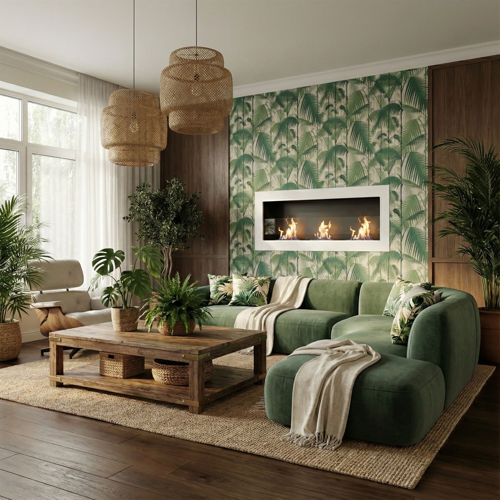 Traiano - Camino a bioetanolo da incasso 120xH40 cm biocamino Bianco