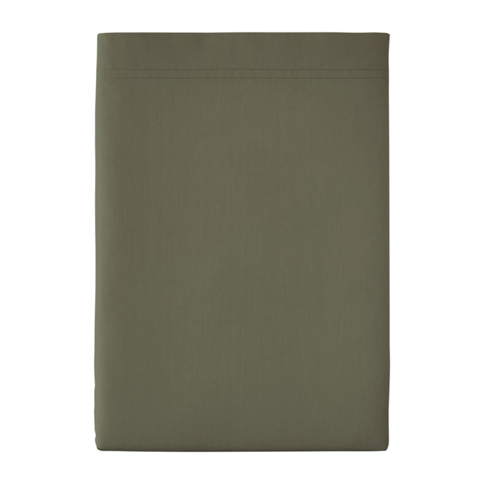 Drap plat uni en percale de coton, PREMIÈRE, Jungle