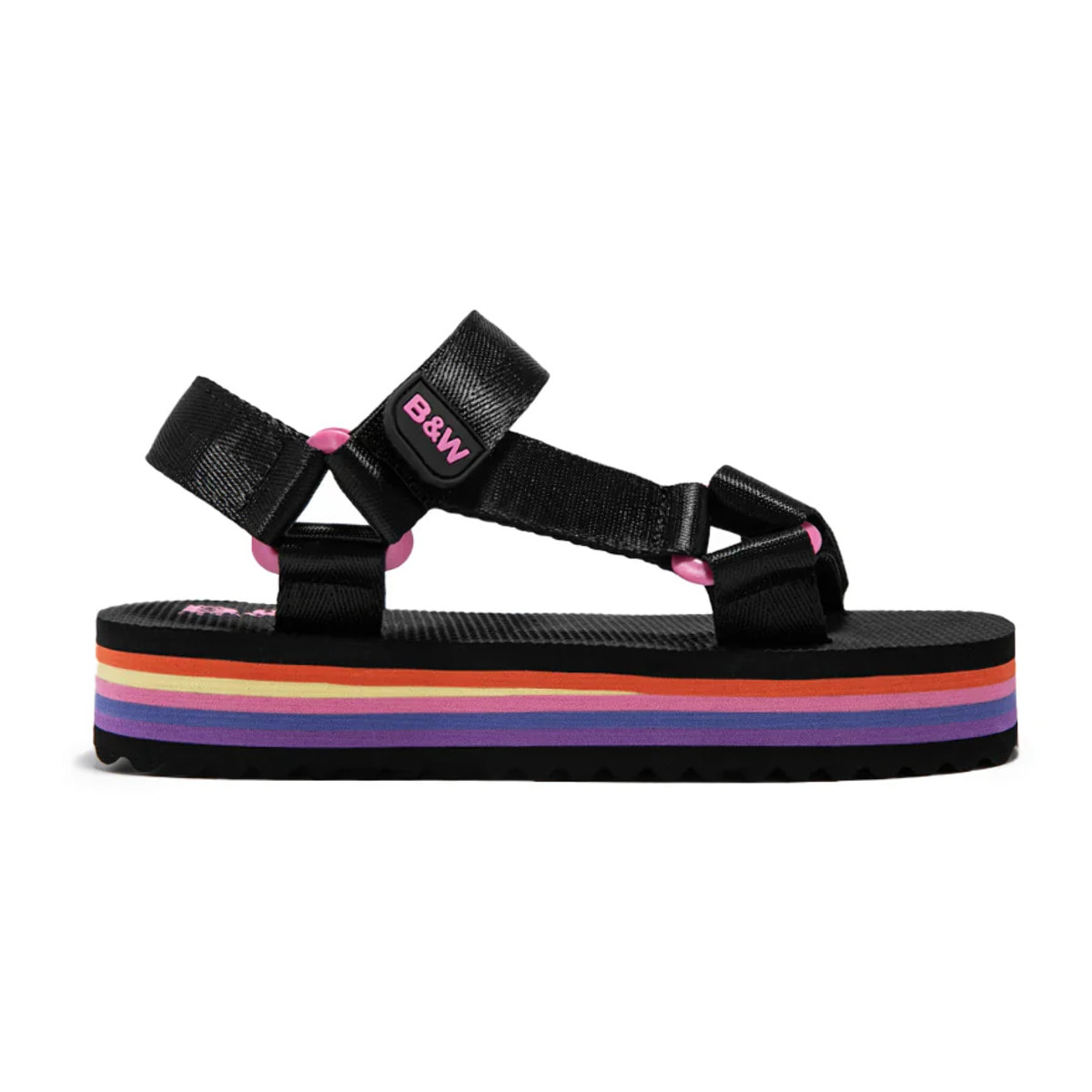 Sandalias Plataforma Negro B&W