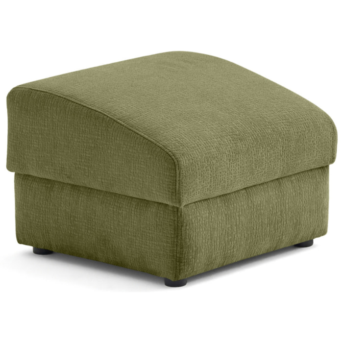 Bastille - pouf en tissu velours relief - Vert
