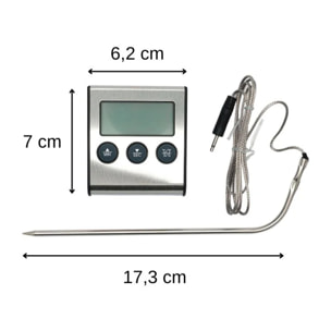 Ensemble de 2 Thermomètres de cuisson digital à sonde Fackelmann