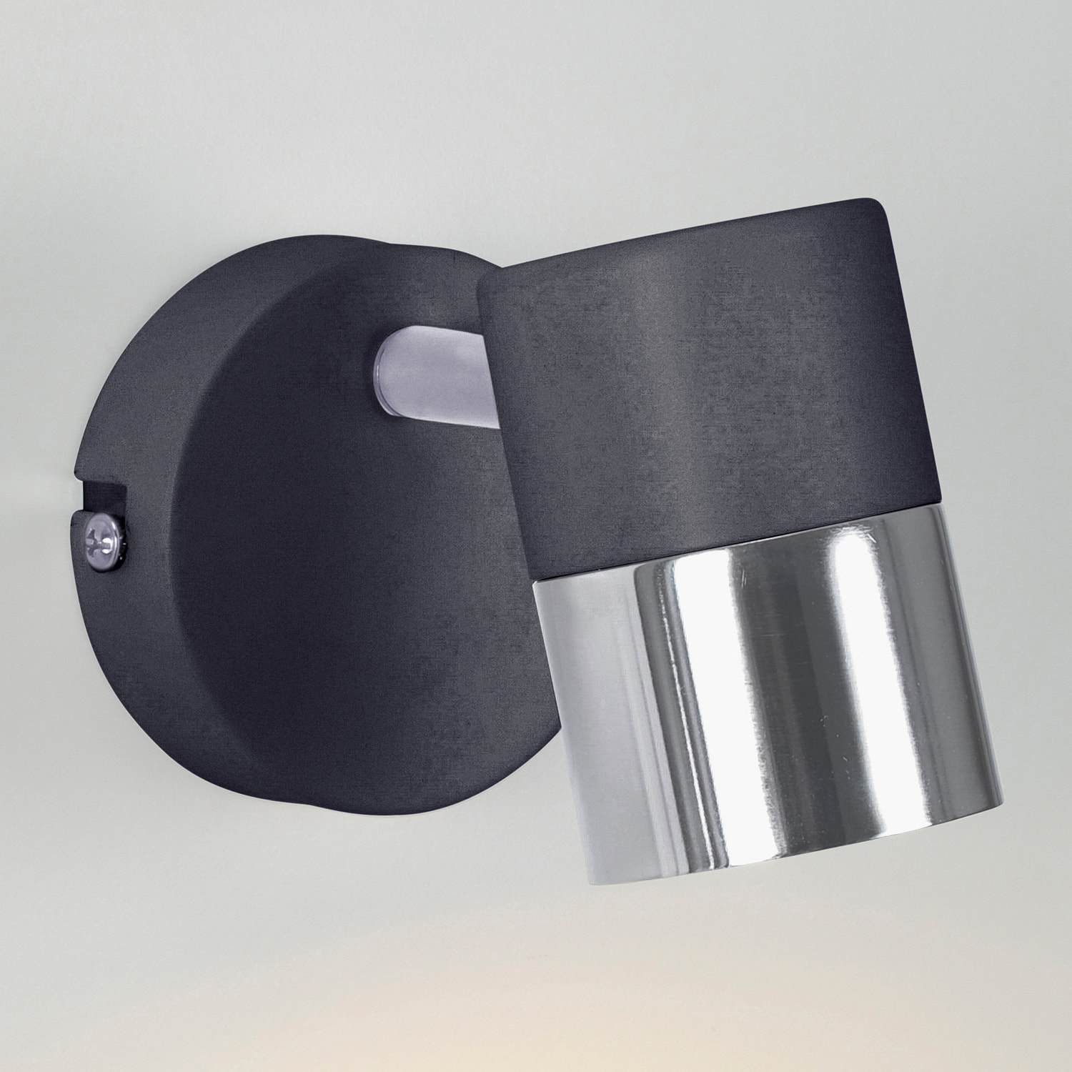Forlight Foco Cloc Single Negro - Iluminación Moderna y Personalizable, Aluminio Resistente, Compatible con Bombillas E27, Diseño Elegante para Hogar