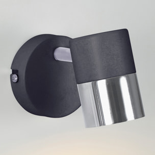 Forlight Foco Cloc Single Negro - Iluminación Moderna y Personalizable, Aluminio Resistente, Compatible con Bombillas E27, Diseño Elegante para Hogar