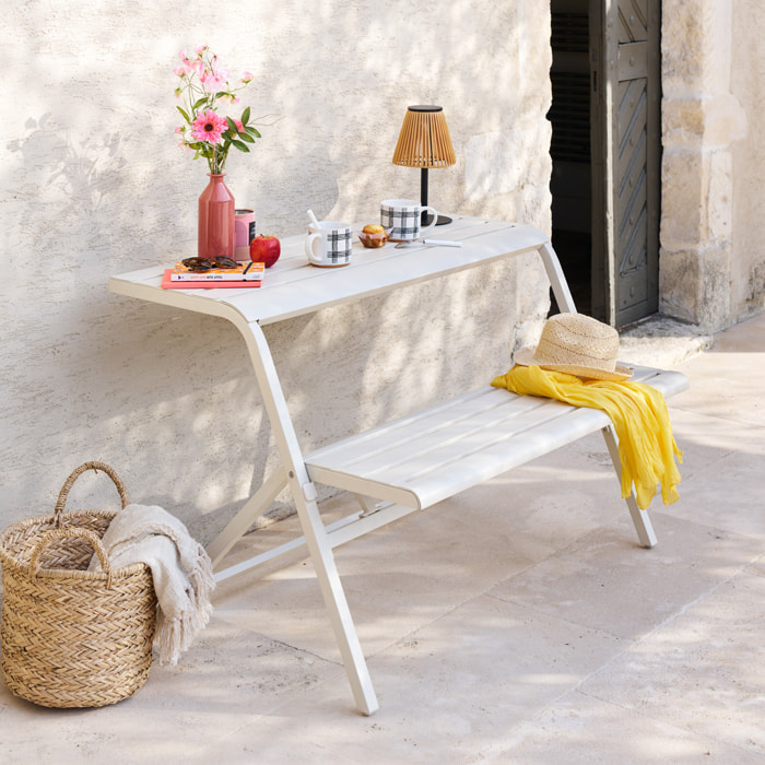 Ensemble de balcon "Drilia" argile 2 places en acier