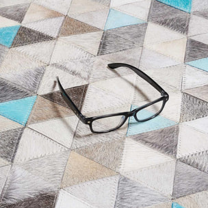 Tapis peau de vache kilim fait main JIPE