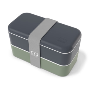 Lunch box 2 compartiments Original 1L Made in France bleu Natural / vert Natural