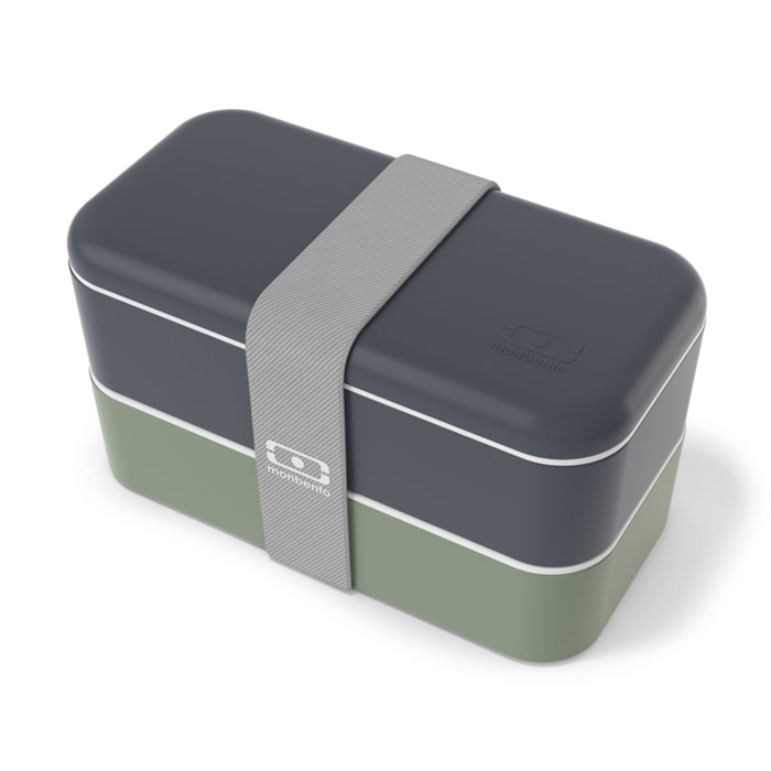 Lunch box 2 compartiments Original 1L Made in France bleu Natural / vert Natural
