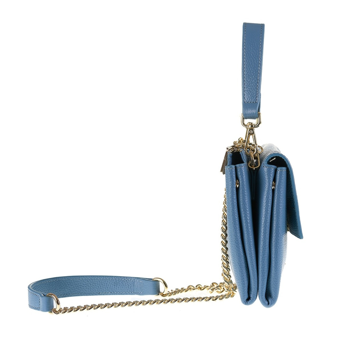 Borsa a spalla da donna Made in Italy - Modello Solara Lux - 100% pelle - 21.0 x 16.0 x 6.5 cm