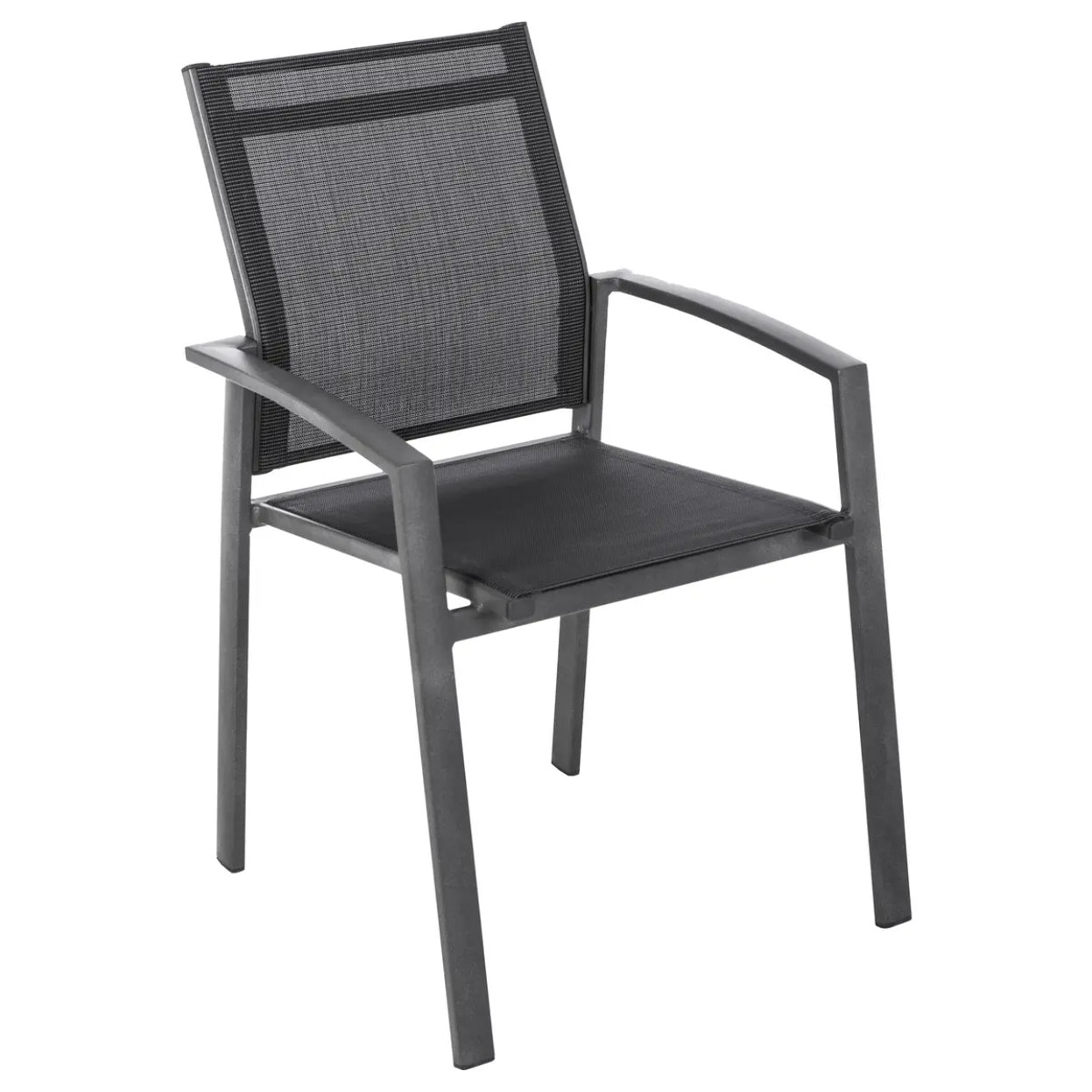 Fauteuil de jardin empilable Axiome Poivre & Graphite