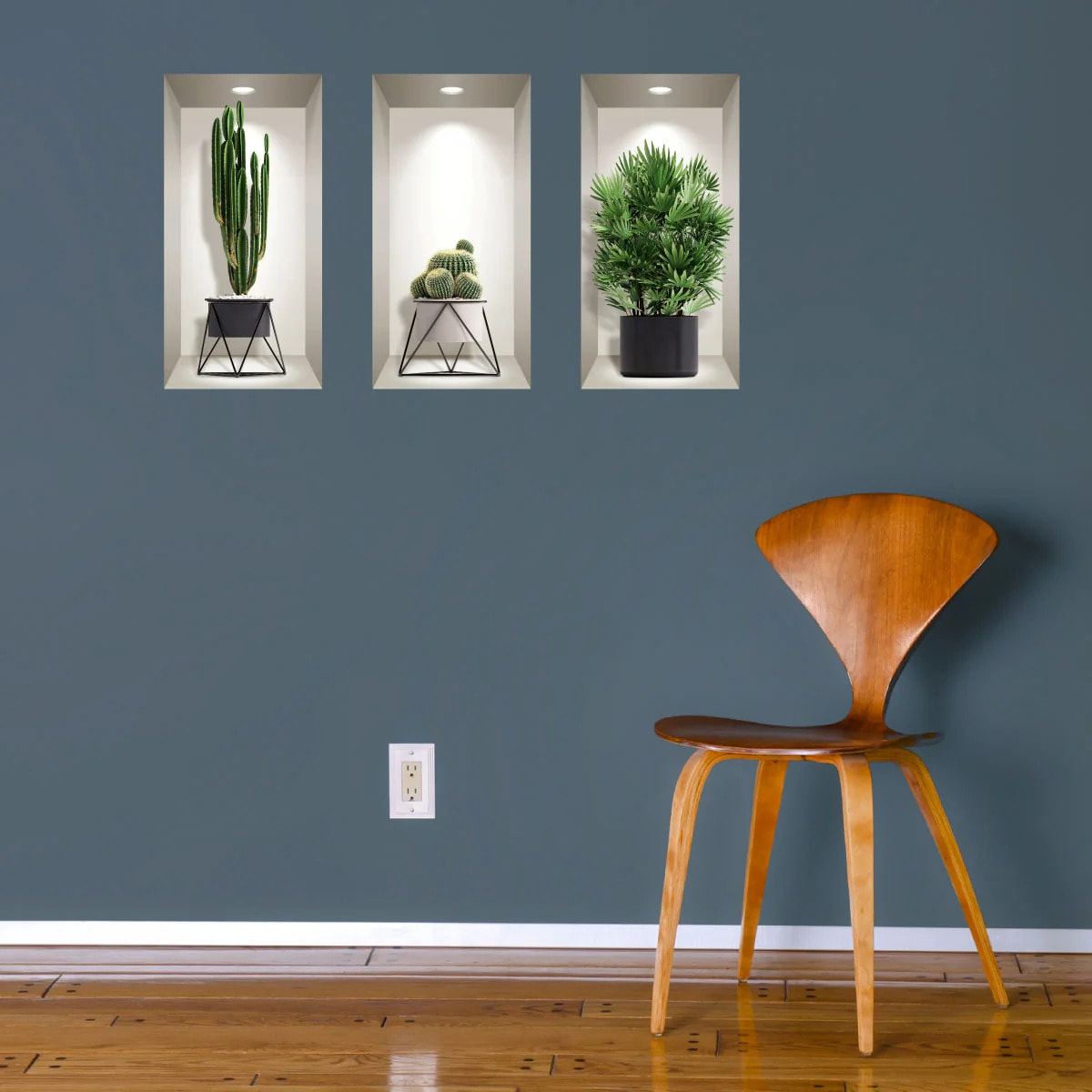 Sticker mural - Ambiance Sticker - 3D cactus designs - Effet - 80x120cm