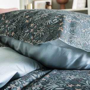 Taie d'oreiller imprimée en percale de coton, ODE NOCTURNE, Vert