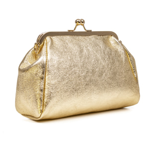 Ambivere borsa a mano Donna. Pelle autentica Camoscio finitura lucida laccata.