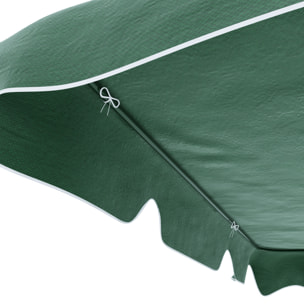 Dondolo 3 Posti Algarve Con Tettuccio Parasole Regolabile Cuscini Imbottiti Struttura Robusta In Acciaio Da Giardino 170 x 110 x 153 cm Verde Bianco