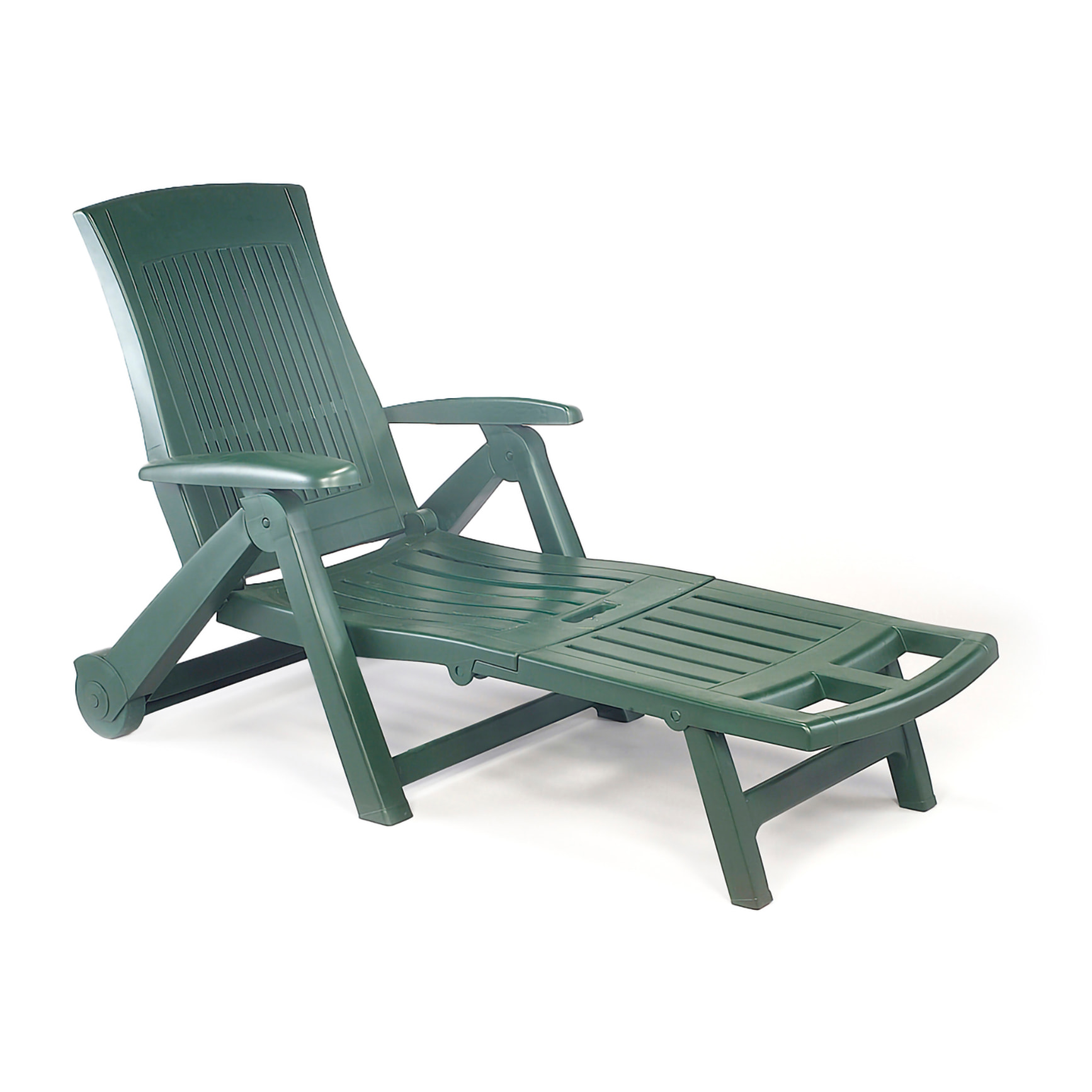 Lettino prendisole Adam, Sdraio da giardino regolabile con ruote, Lettino da esterno, 100 % Made in Italy, Cm 195x72h101, Verde