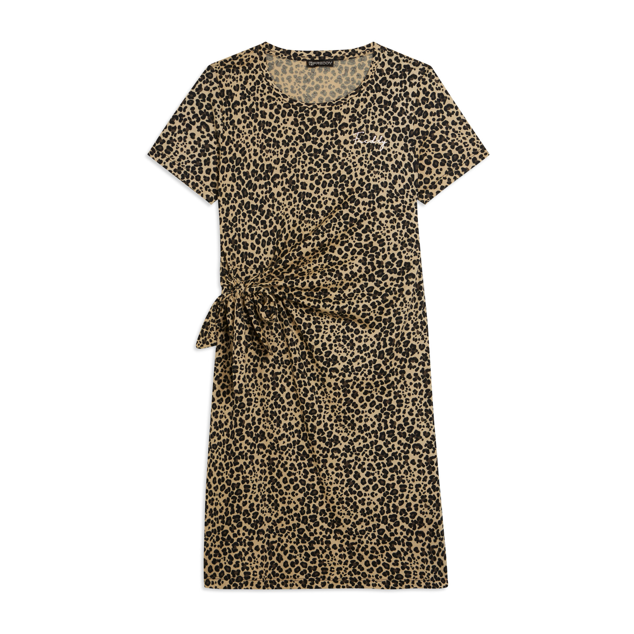 Abito Animalier con dettaglio annodato sul fianco