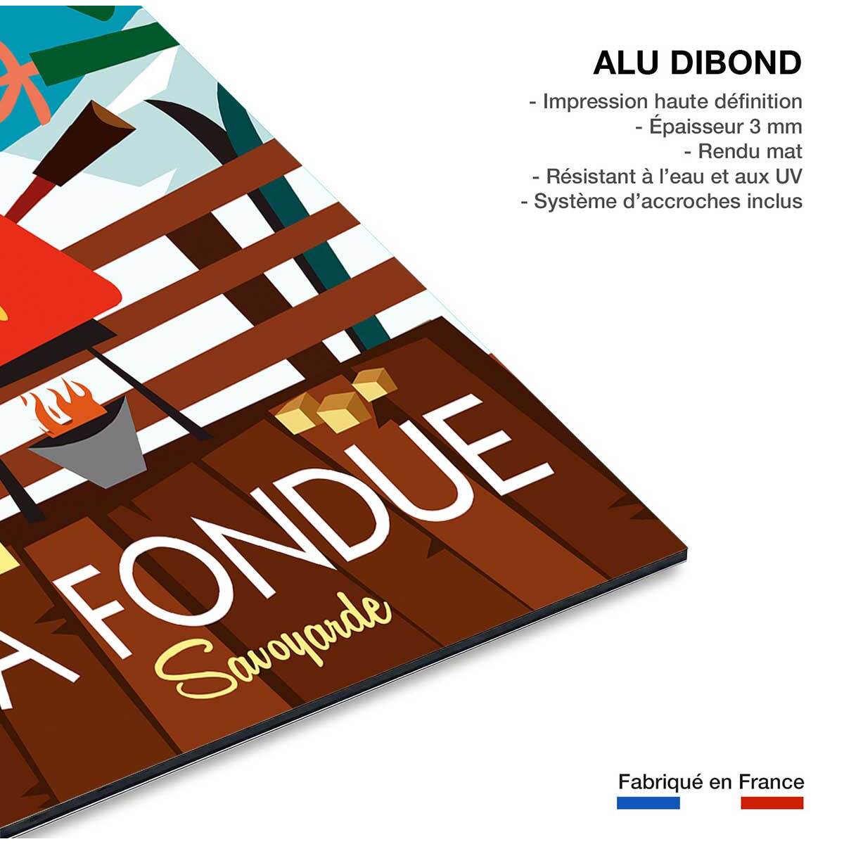 Tableau retro la fondue savoyarde Tableau alu Dibond