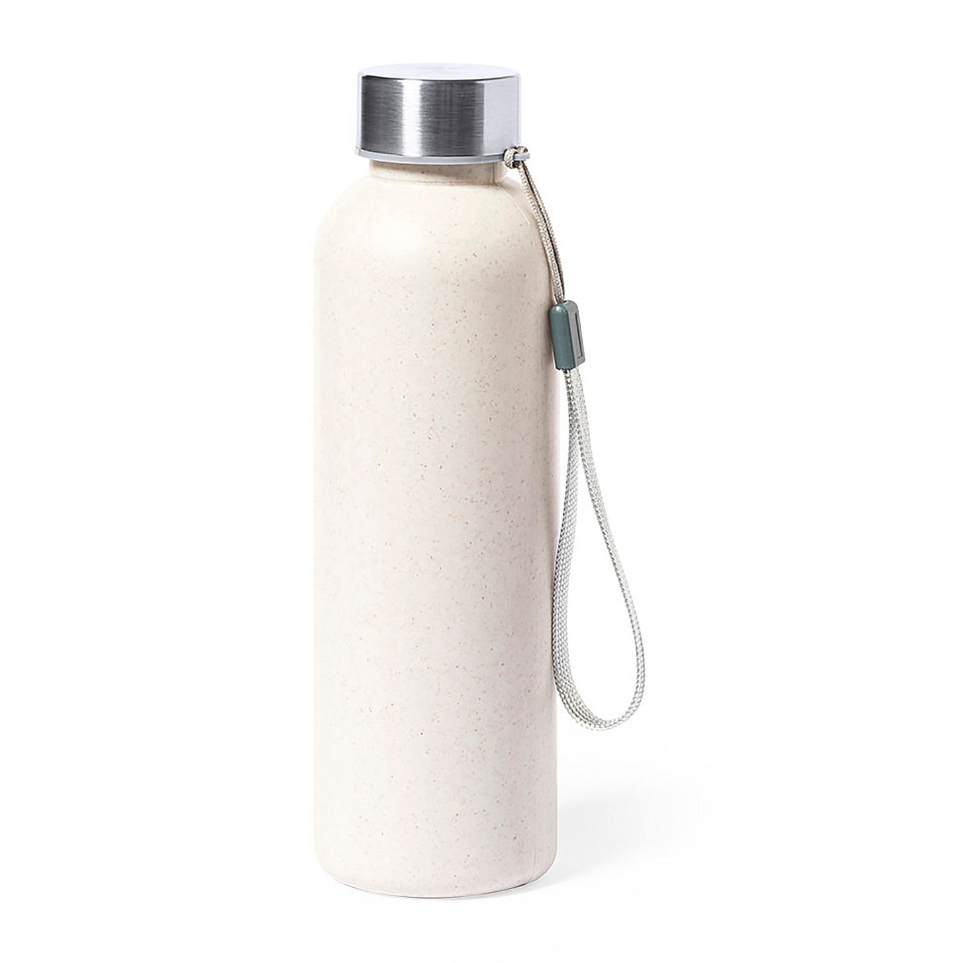 Bidón 600 ml PE veteado libre de BPA, tapón acero inoxidable