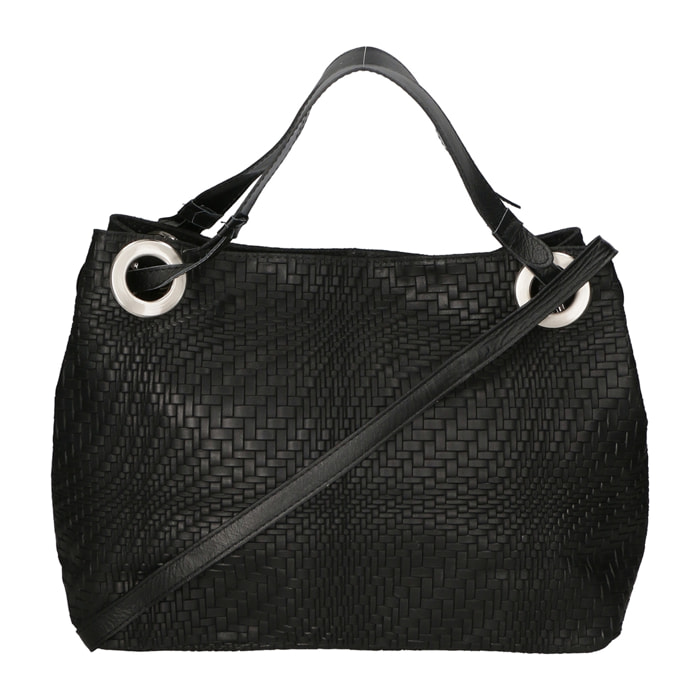 Borsa a spalla da Donna Emilia in Vera Pelle Made in Italy 29x36x13 cm