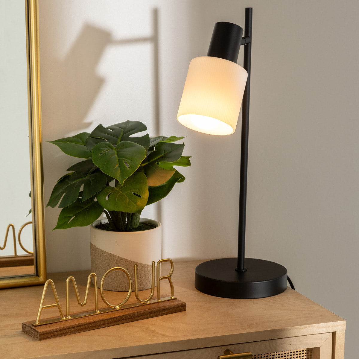 Lampe "Tais" H45cm noir