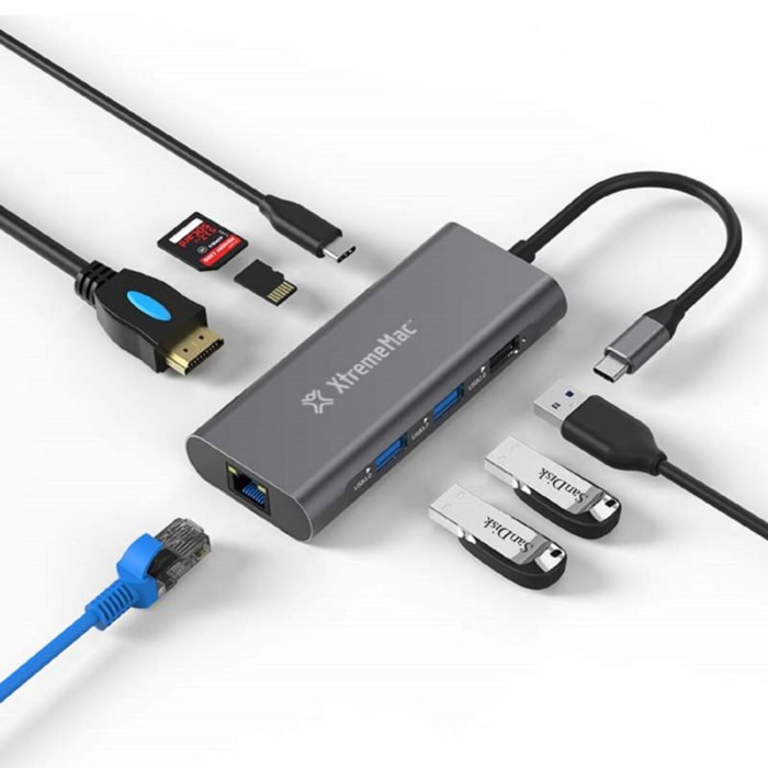 Hub USB C XTREMEMAC USB-C 8 en 1