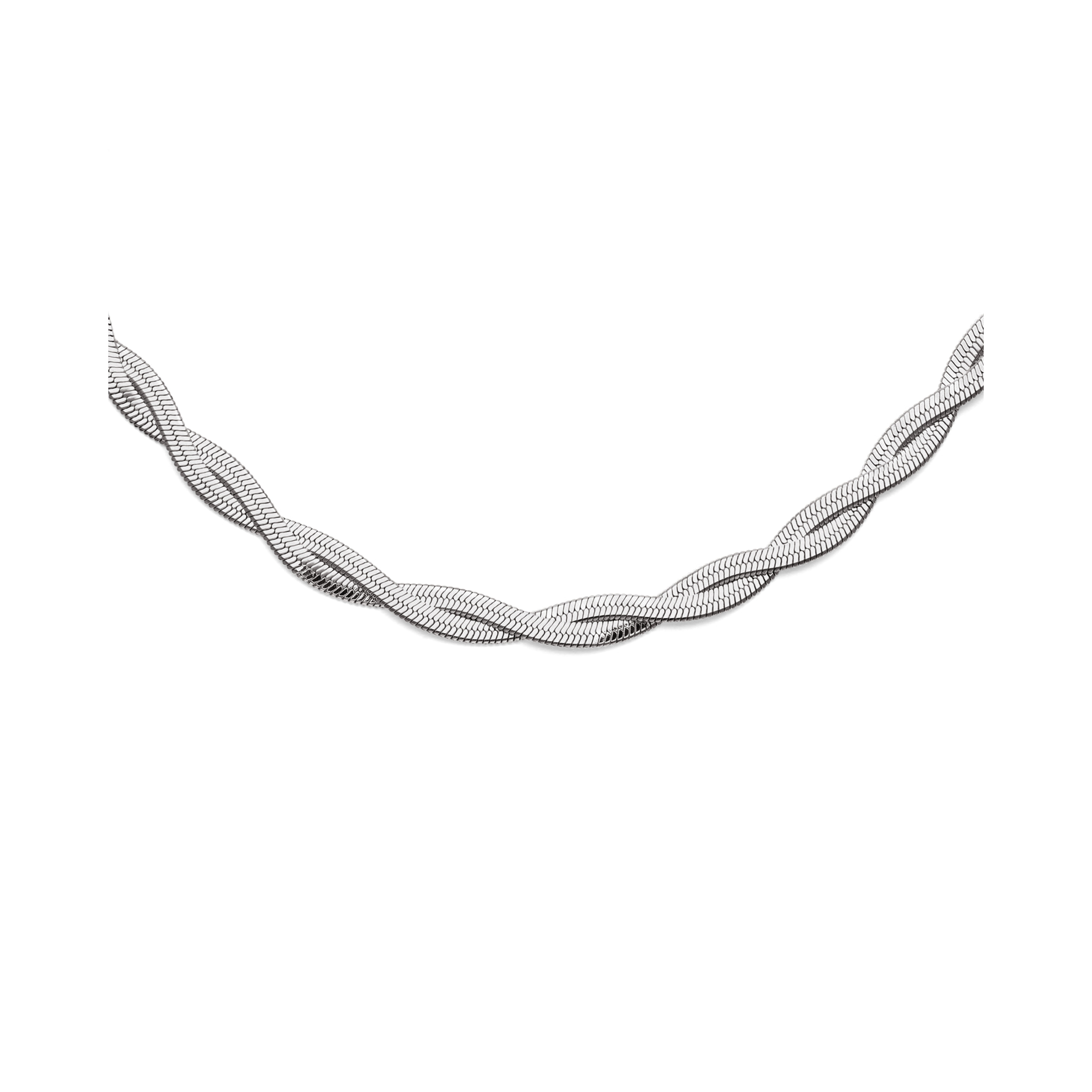 Collana Doppio Lisse Twister Acier