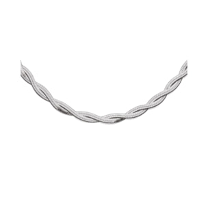 Collana Doppio Lisse Twister Acier