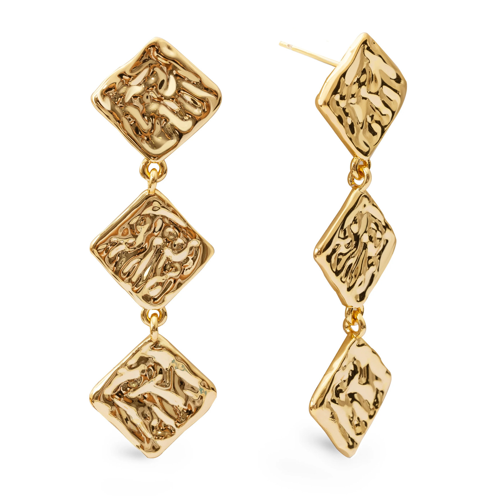 Pendientes Rhomb Baño Oro