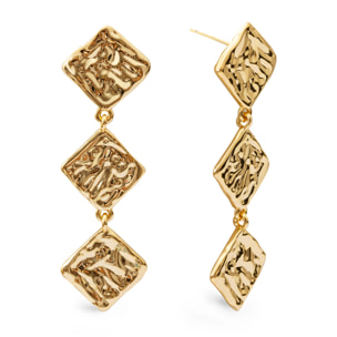 Pendientes Rhomb Baño Oro