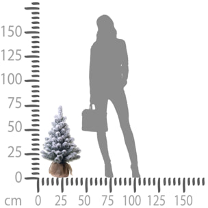 Abete H.75 Cm C/Sacco E Neve 83 Tips Pvc - Pezzi 1 - 45X75X45cm - Colore: Verde - Bianchi Dino - Articoli Natalizi