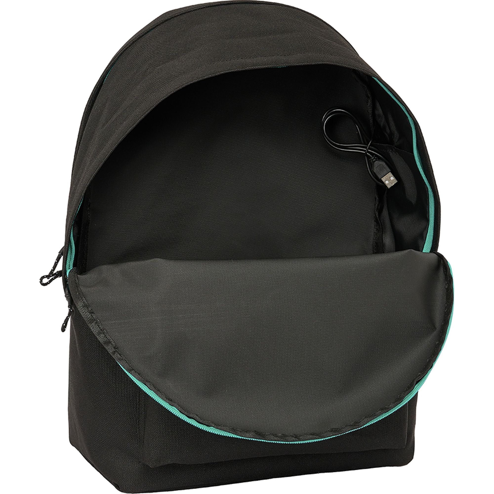 Mochila doble para portatil 15,6"+usb kings league "el barrio"