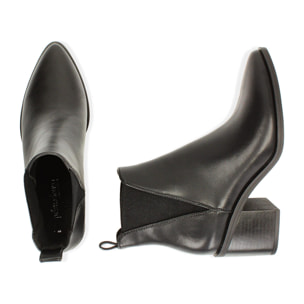 Ankle boots neri, tacco 7,5 cm