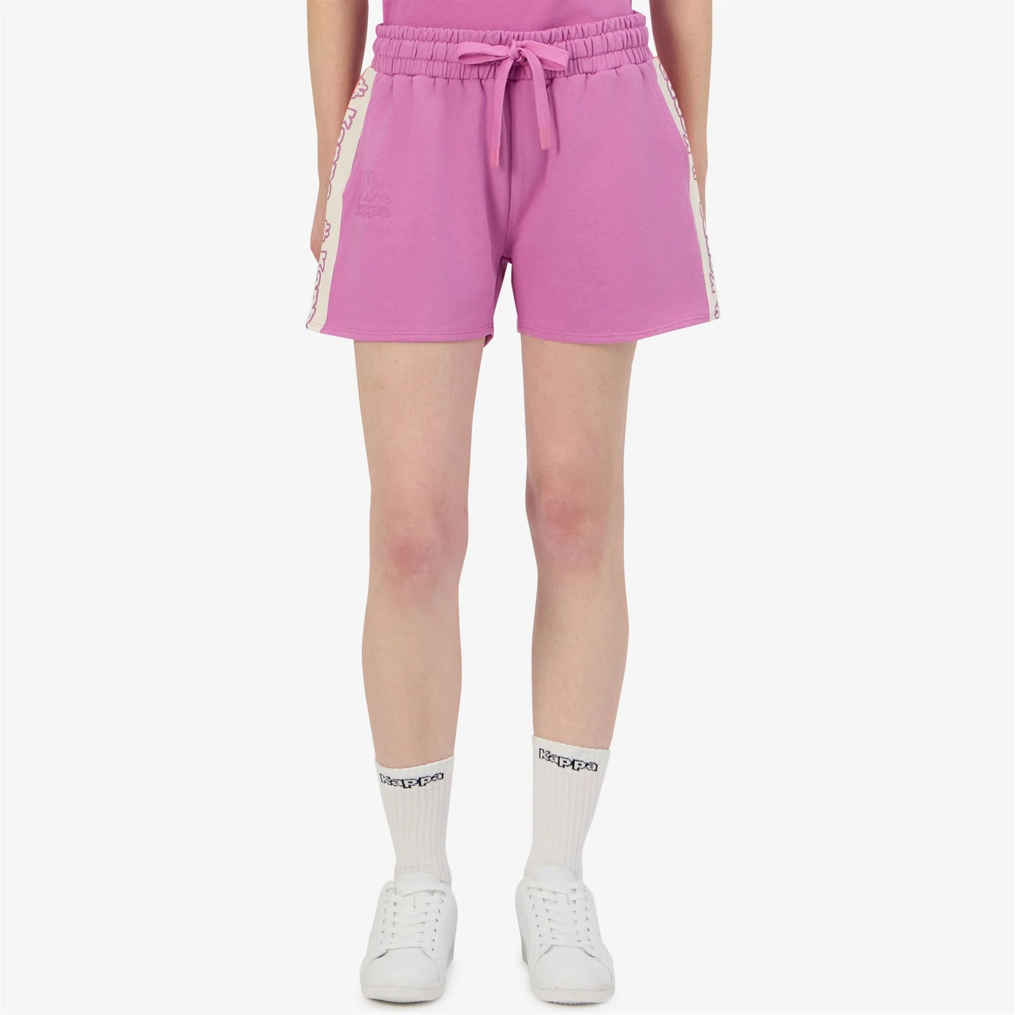 Kappa - Pantaloni Corti Donna Viola - Logo Tape Gragria