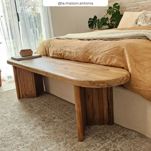 Banc 3 places en bois de teck recyclé 160 cm - Bana