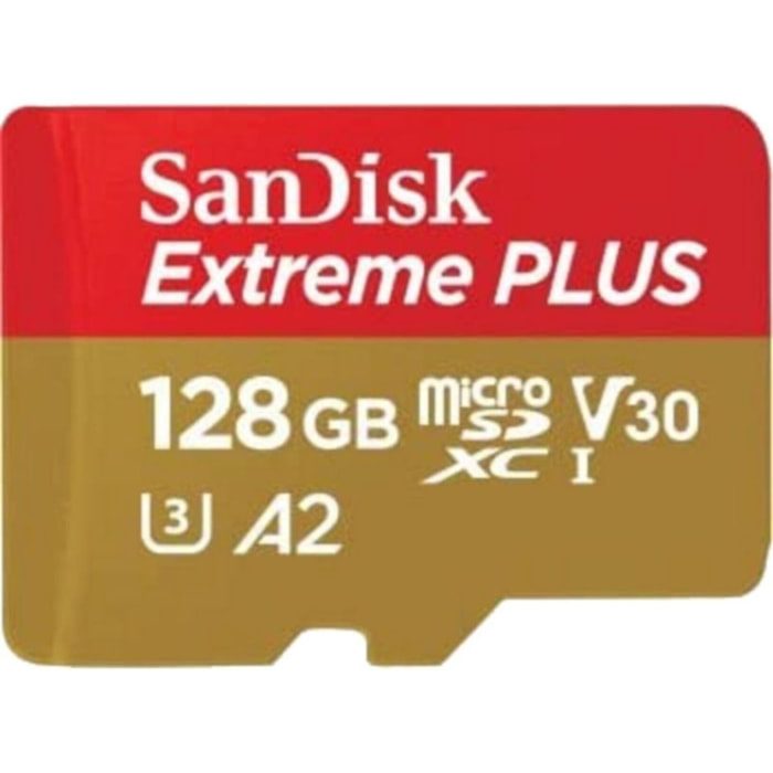 Carte Micro SD SANDISK 128GO microSD Extreme Plus  + Adaptateur