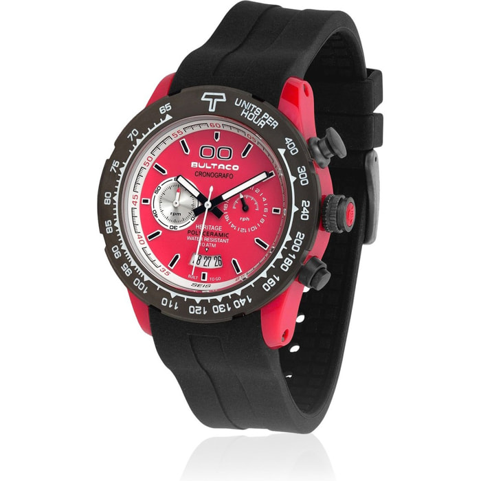 Reloj Bultaco H1PR43C-CR1 Hombre Analogico Cuarzo con Correa de Caucho