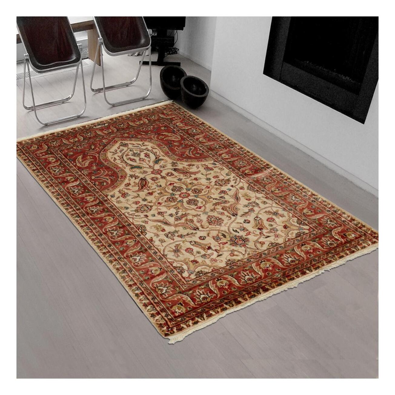 Authentique Tapis d'Orient fait main en soie FAHA