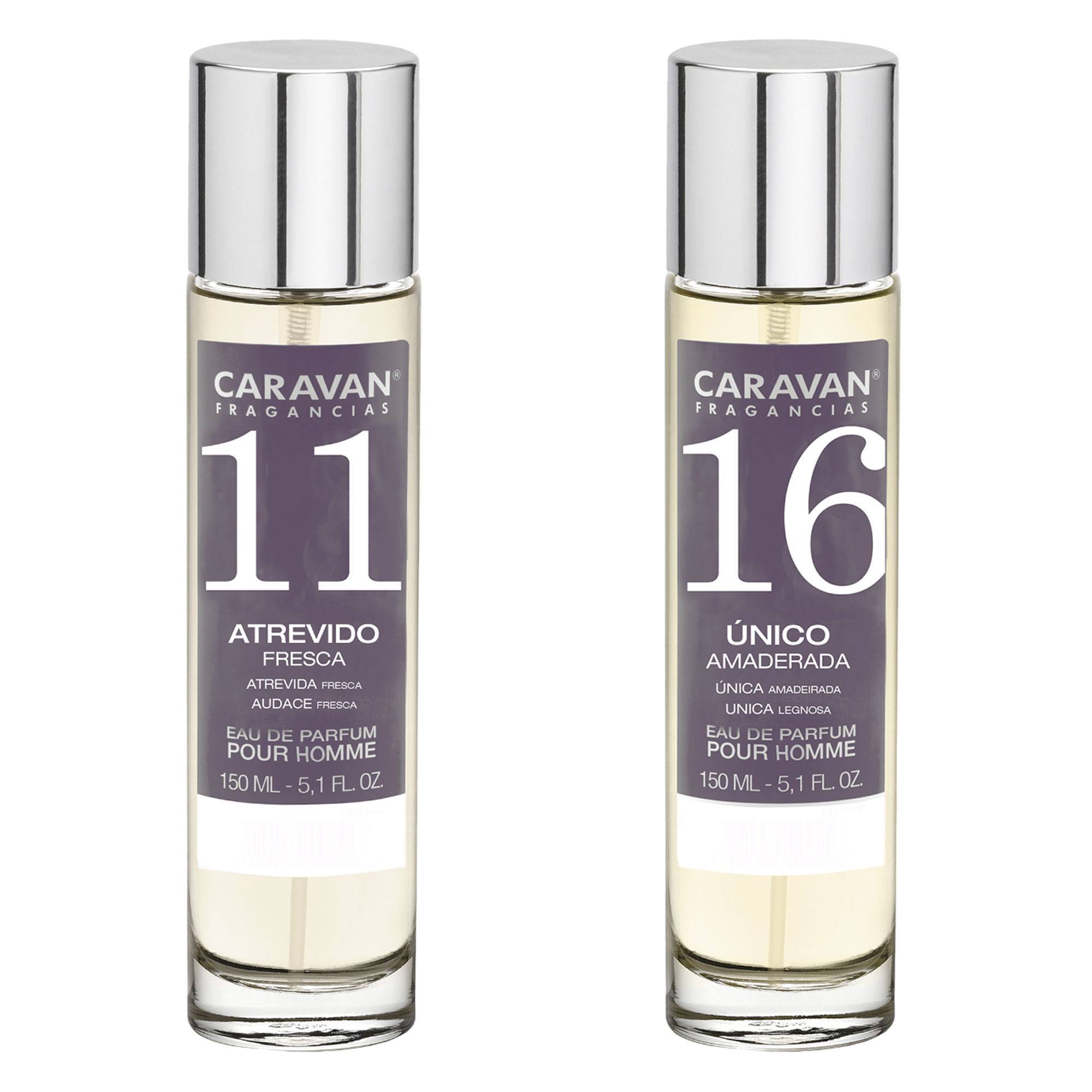 Caravan fragancias - caja de regalo con 2 perfumes: nº16 y nº11 de 150 ml, para hombre