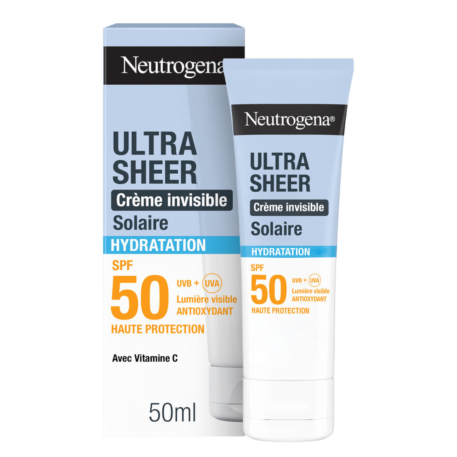 Ultra Sheer SPF 50 - Crème Solaire Visage Invisible Ultra Sheer Hydratation 50ml
