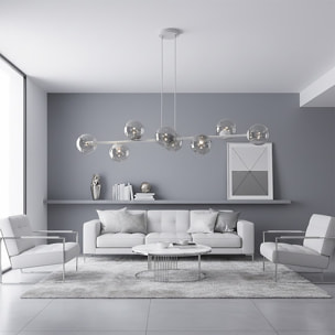 Lampada a sospensione Magnus in acciaio grigio grafite