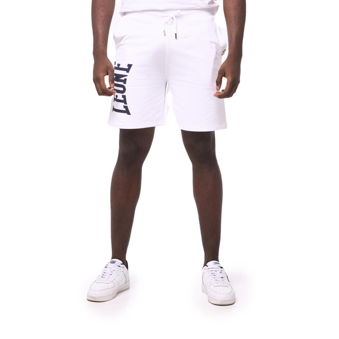 Pantalón corto de hombre con gran logo Leone Basic
