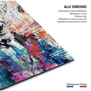 Tableau Affiche illustration graffiti chaplin Tableau alu Dibond