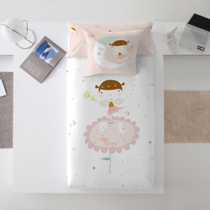 Haciendo el Indio - Funda Nórdica Estampada - Reversible - Infantil - Cierre Solapa - 100% Algodón - Incluye 1 Funda de Almohada - Patinadora
