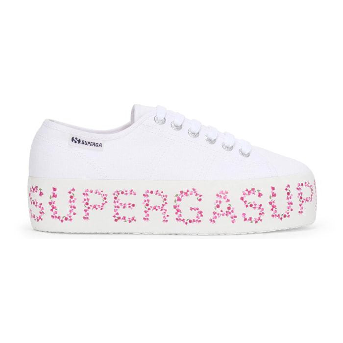 Scarpe da donna Superga Grigio 3790 Platform Bouganvillea Lettering Leggera
