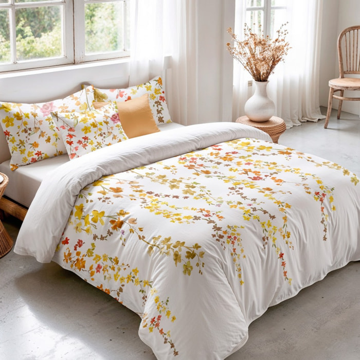 Housse de couette HAKU JAUNE 100% coton 79 cm/2