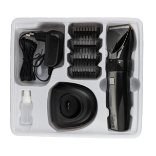 Tondeuse à cheveux professionnelle Er - 2018 Led - 5 positions coupe, 4 peignes