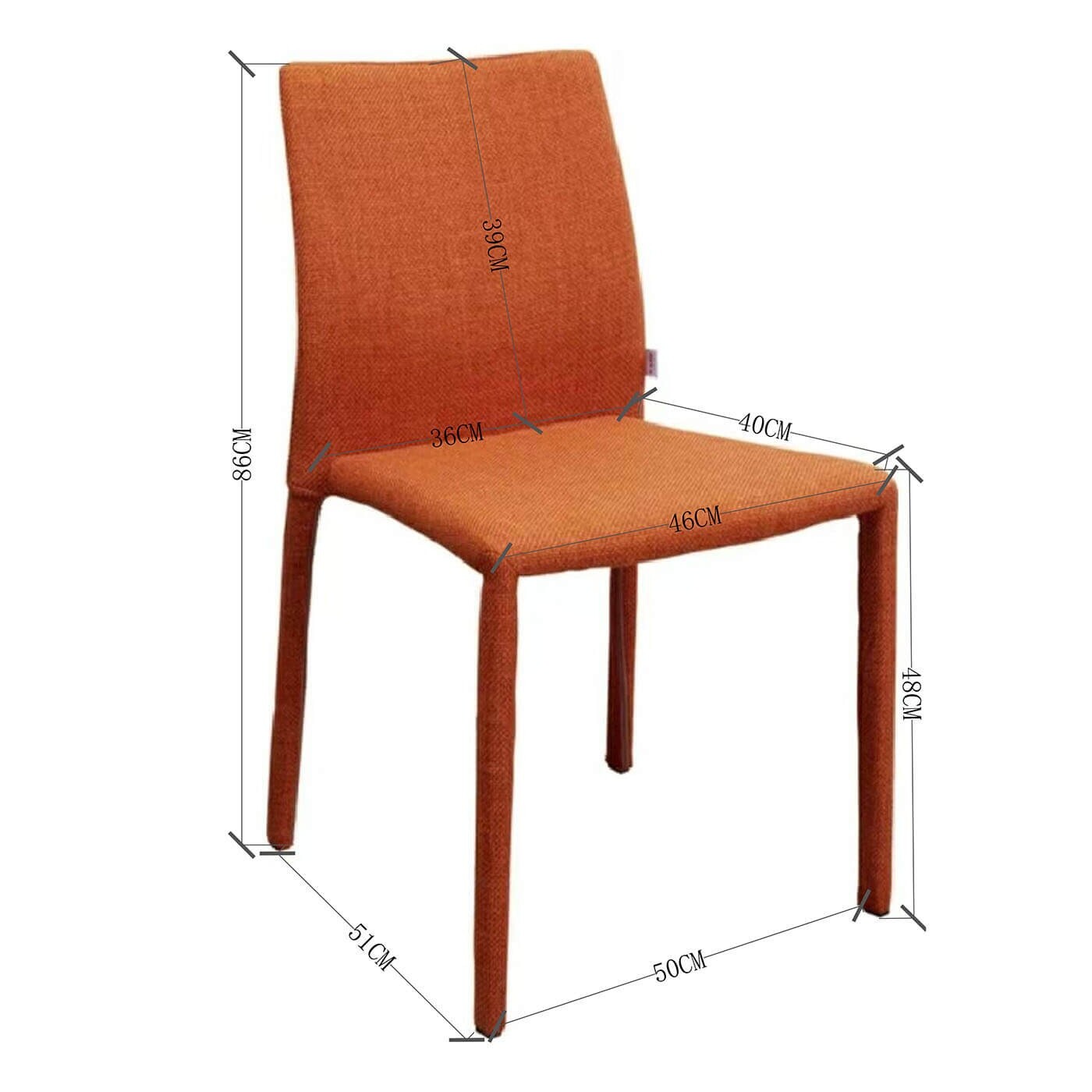 Chaise Bologna orange Kare Design